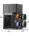 Flashforge Creator 5 Pro 4-Toolheads Enclosed Multi-Color 3D Printer | 500% Faster, Zero Purge Waste