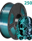 PLA Silk Filament 1.75mm 250g - Dual Color Blue and Red, Magic Duotone