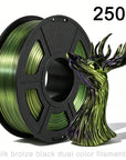 PLA Silk Filament 1.75mm 250g - Dual Color Blue and Red, Magic Duotone