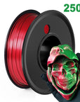 PLA Silk Filament 1.75mm 250g - Dual Color Blue and Red, Magic Duotone