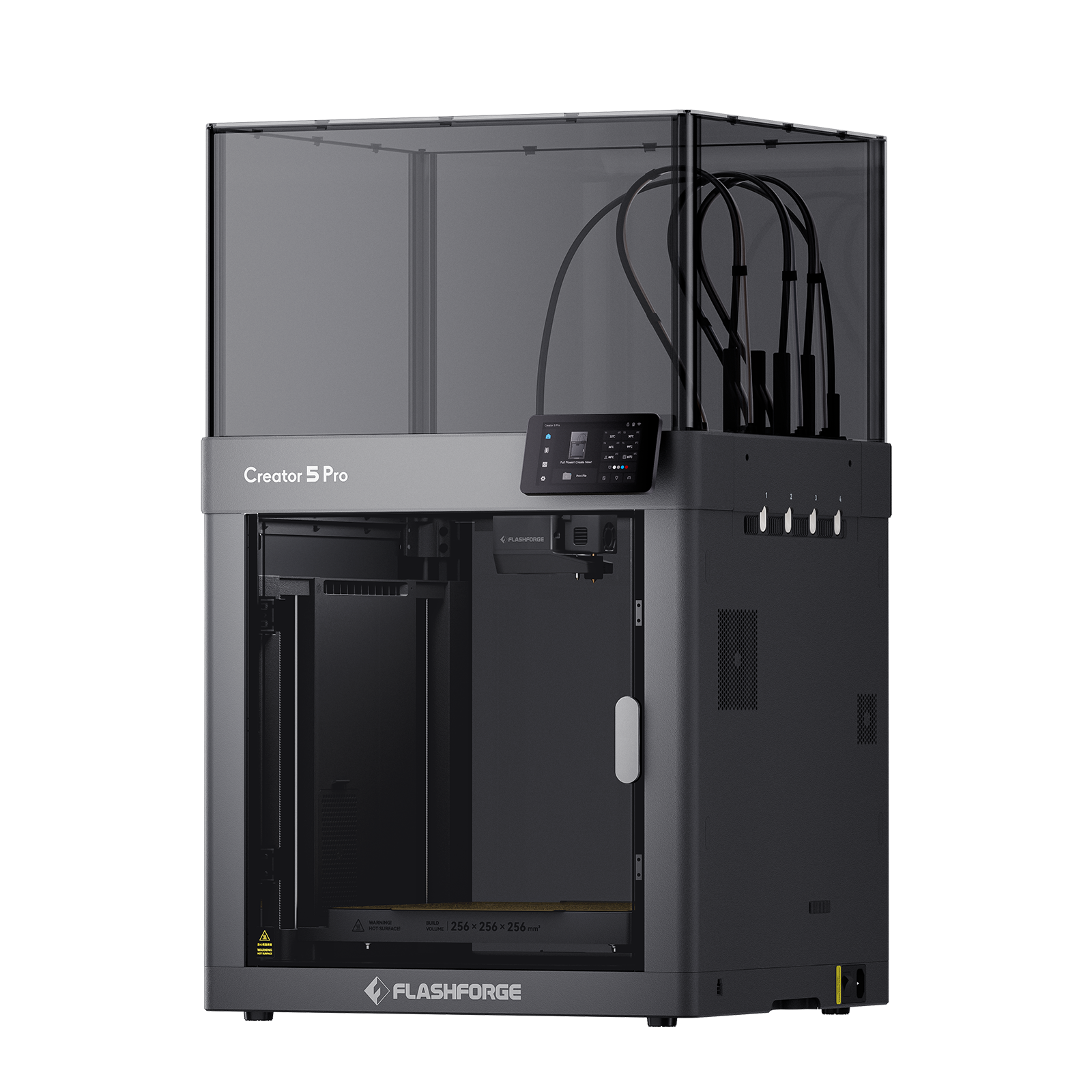 Flashforge Creator 5 Pro 4-Toolheads Enclosed Multi-Color 3D Printer | 500% Faster, Zero Purge Waste