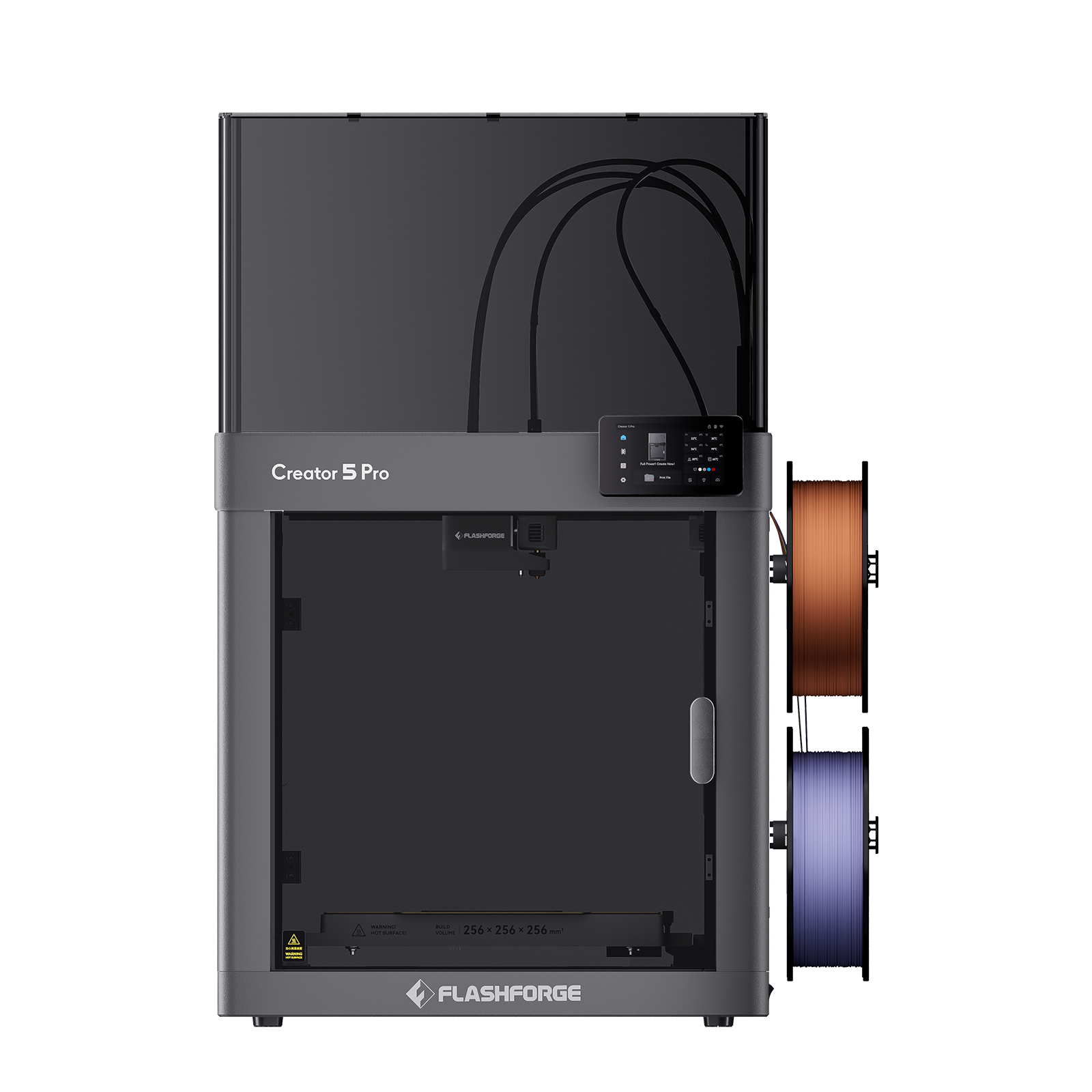 Flashforge Creator 5 Pro 4-Toolheads Enclosed Multi-Color 3D Printer | 500% Faster, Zero Purge Waste