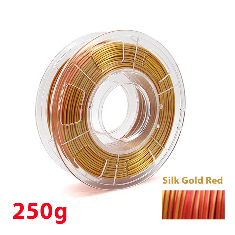 PLA Silk Filament 1.75mm 250g - Dual Color Blue and Red, Magic Duotone