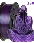 PLA Silk Filament 1.75mm 250g - Dual Color Blue and Red, Magic Duotone