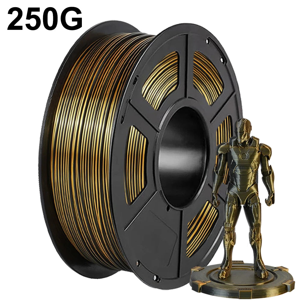 PLA Silk Filament 1.75mm 250g - Dual Color Blue and Red, Magic Duotone