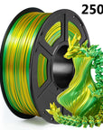 PLA Silk Filament 1.75mm 250g - Dual Color Blue and Red, Magic Duotone