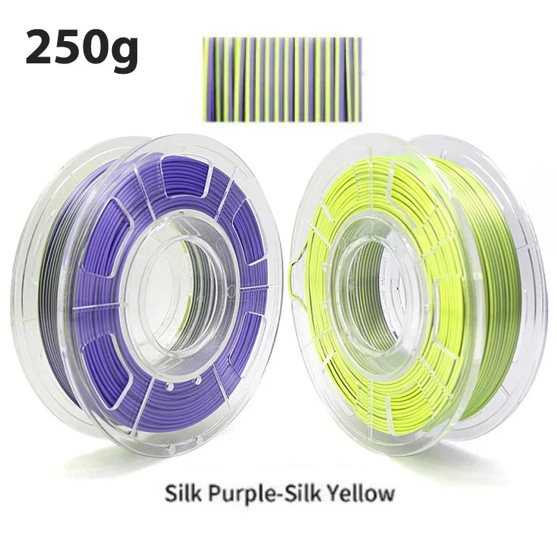 PLA Silk Filament 1.75mm 250g - Dual Color Blue and Red, Magic Duotone