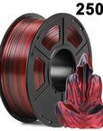 PLA Silk Filament 1.75mm 250g - Dual Color Blue and Red, Magic Duotone