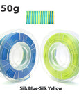 PLA Silk Filament 1.75mm 250g - Dual Color Blue and Red, Magic Duotone