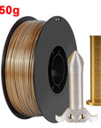PLA Silk Filament 1.75mm 250g - Dual Color Blue and Red, Magic Duotone