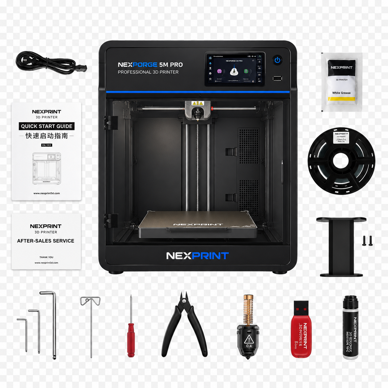NEX5 Pro Enclosed CoreXY 3D Printer - High Speed, Precision and Safe Home Printing