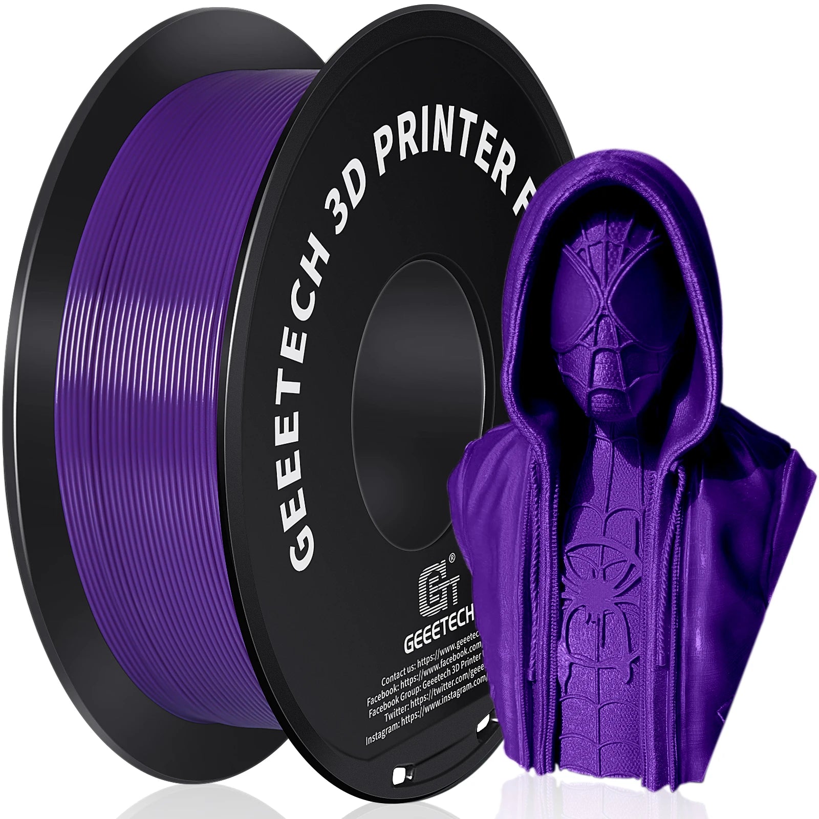 Geeetech Pure PLA Filament 1.75mm 1kg - Tangle-Free, Vacuum Sealed, 0.03mm Precision