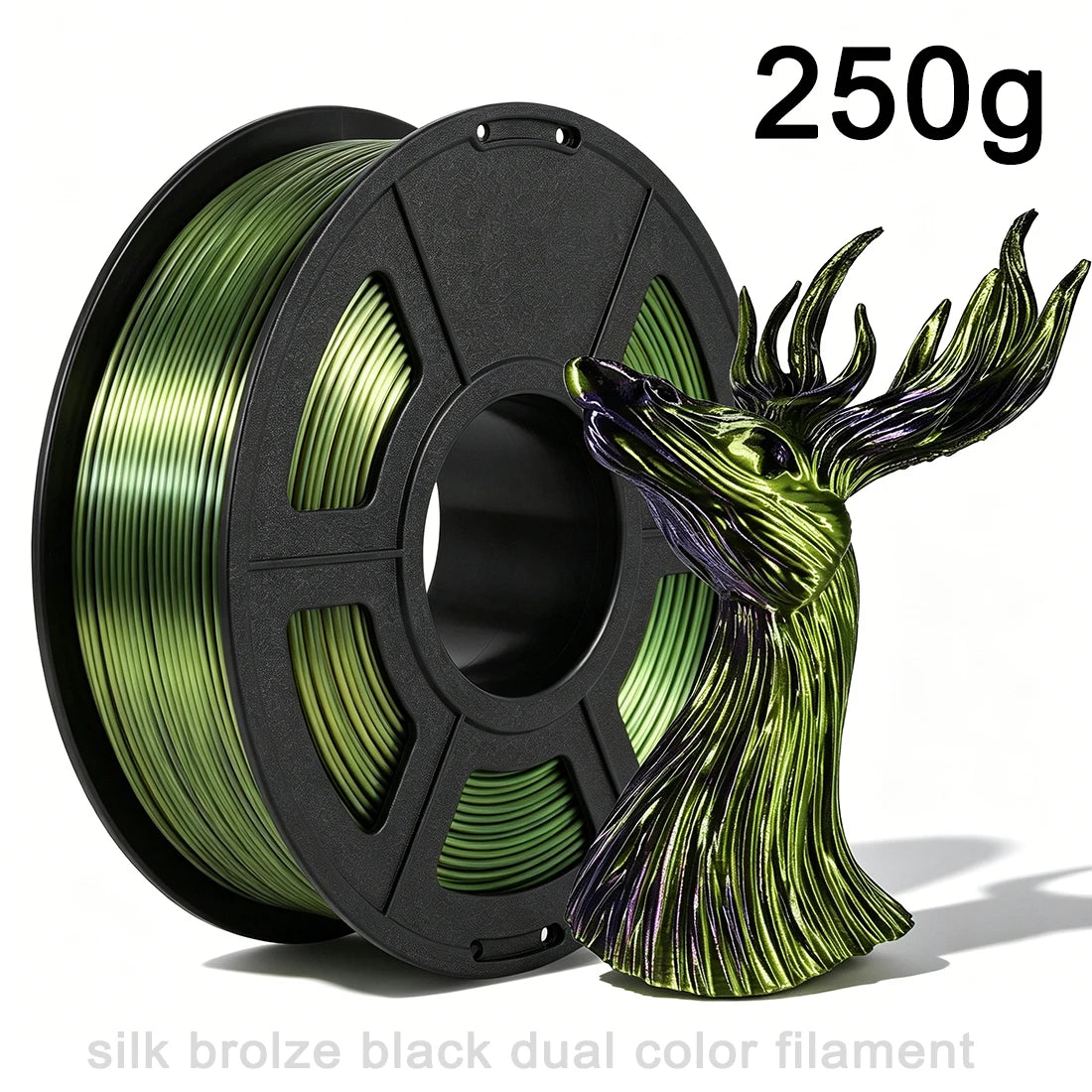 PLA Silk Filament 1.75mm 250g - Dual Color Blue and Red, Magic Duotone