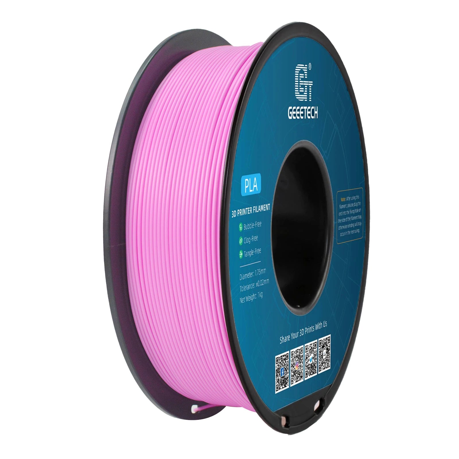 Geeetech Pure PLA Filament 1.75mm 1kg - Tangle-Free, Vacuum Sealed, 0.03mm Precision