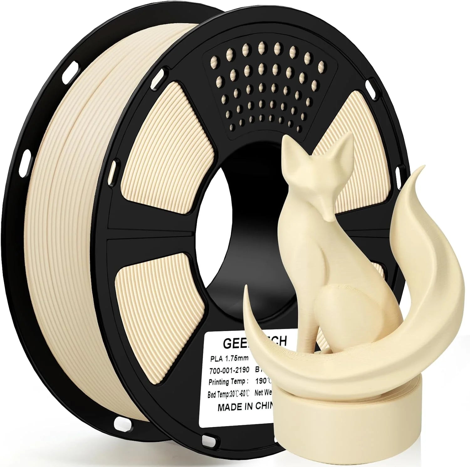 Geeetech Pure PLA Filament 1.75mm 1kg - Tangle-Free, Vacuum Sealed, 0.03mm Precision