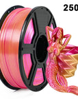 PLA Silk Filament 1.75mm 250g - Dual Color Blue and Red, Magic Duotone